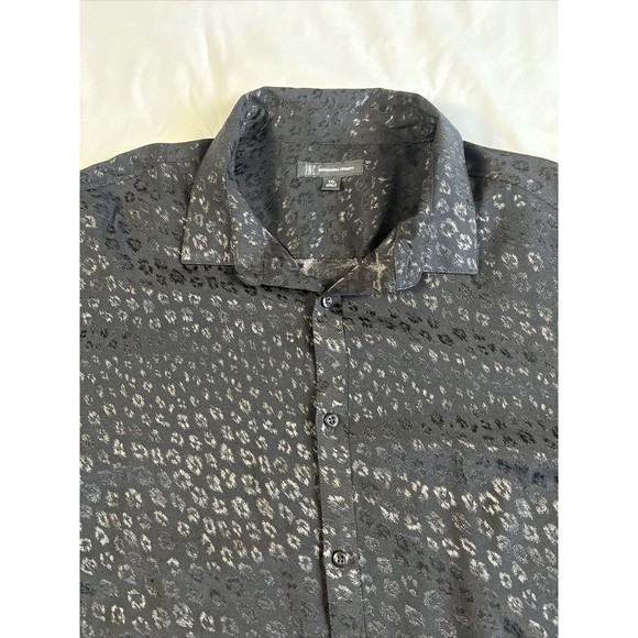 INC.  Men's Black Button Silky Shirt SIZE XXL NEW - Picture 3 of 16